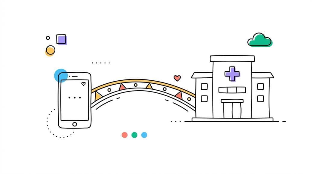 Integrar una app móvil con el sistema del hospital sin tocar su core