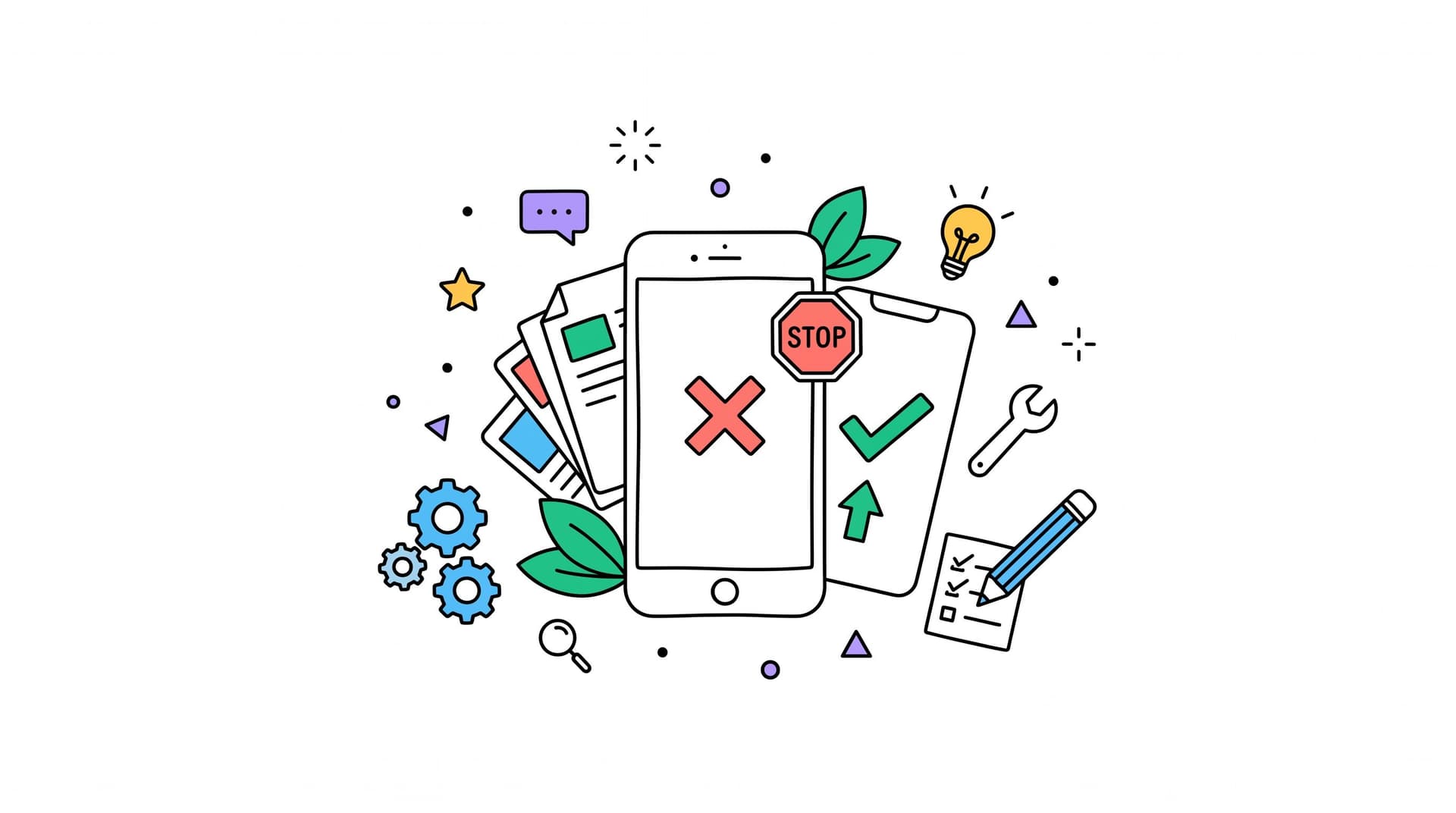100 rechazos de App Store y Google Play: el texto exacto y cómo se arregla
