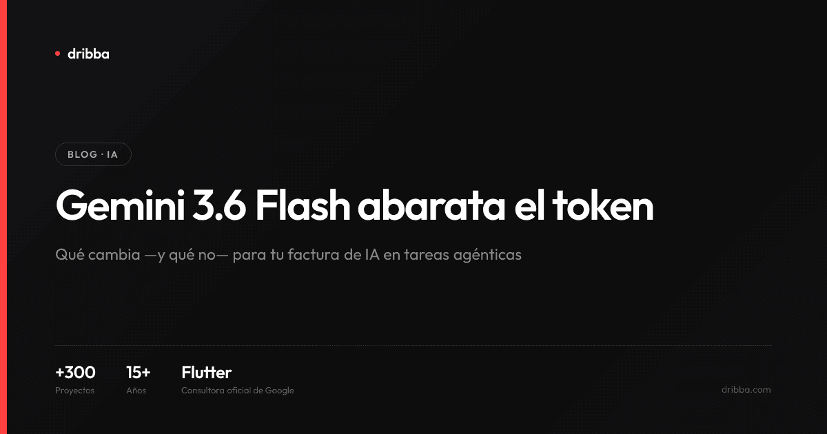 Gemini 3.6 Flash abarata el token: qué cambia (y qué no) para tu factura de IA